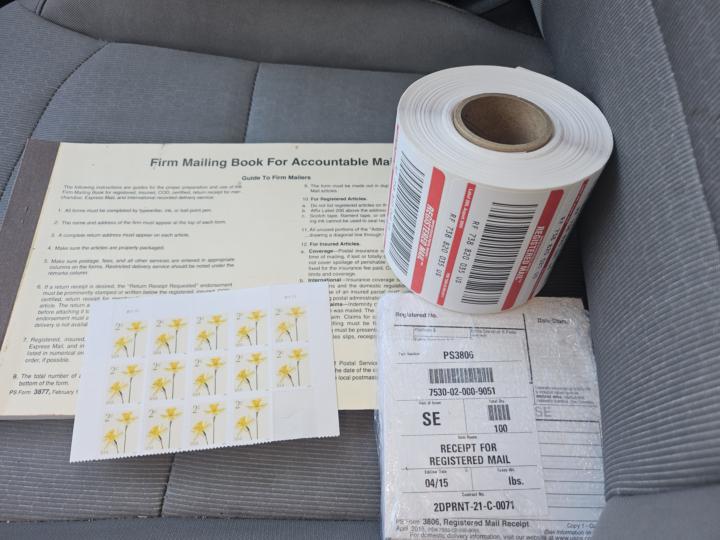 Pulled teeth for the firm book and registered mail stickers 🤓 