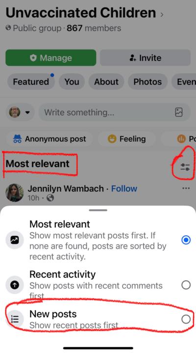 My New Facebook Group