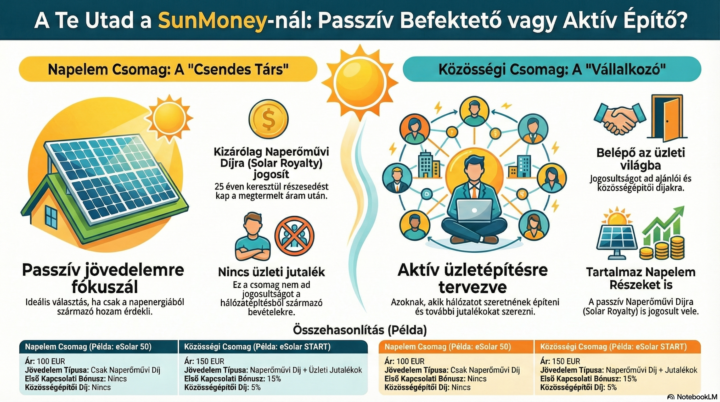 Solar Package vs. Community Package: Melyik a Neked való? | SunMoney Üzleti Alapok
