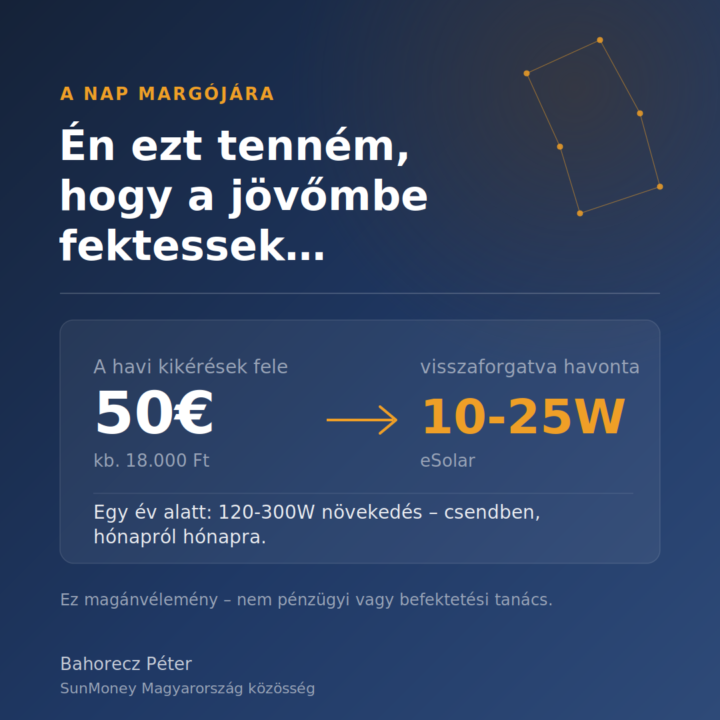 Én ezt tenném, hogy a jövőmbe fektessek…