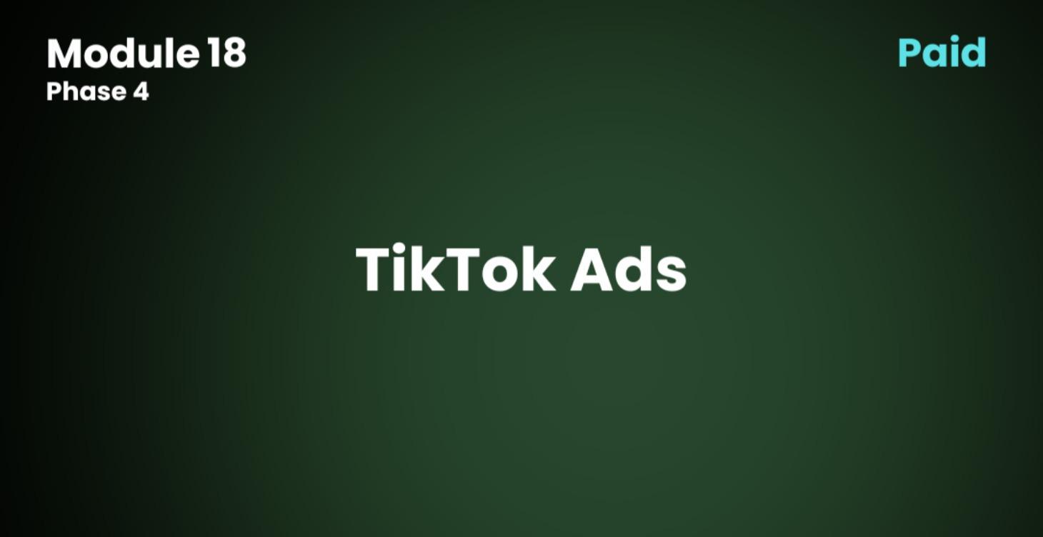 18.0 TikTok Ads