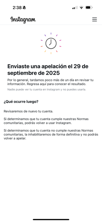 Cuenta de IG ❌