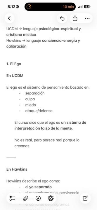 Comparativa terminos UCDM vs HAWKINS