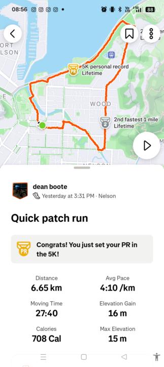A good run very happy with the pace 
