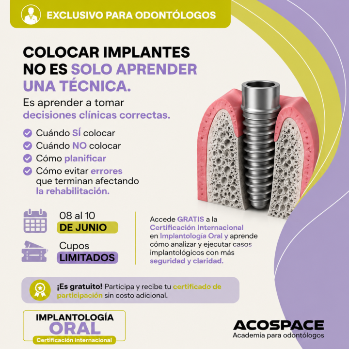 Certificación gratuita en Implantologia Oral