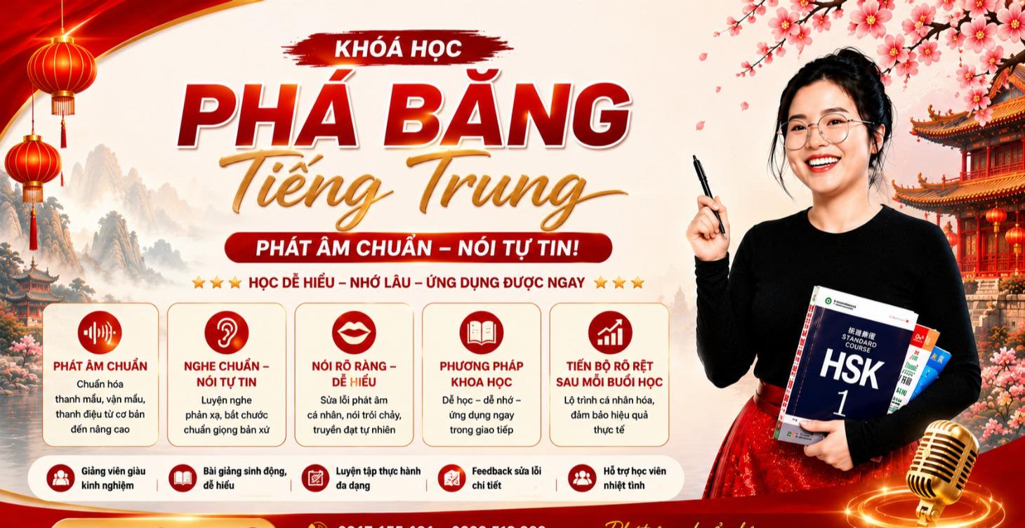 KHOÁ PHÁ BĂNG TIẾNG TRUNG - PHÁT ÂM CHUẨN
