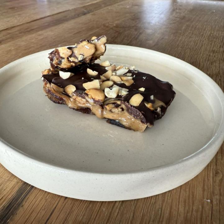 Healthy Snickers with peanut tahini
