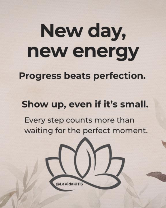 Progress > Perfection 