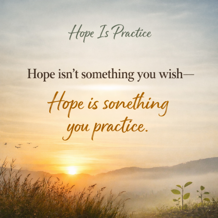 Hope is something you do, not something you wish