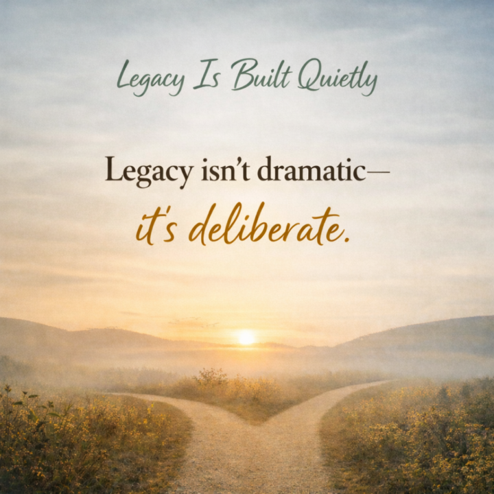 Legacy isn’t dramatic—it’s deliberate