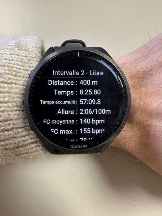 Test 400m - Nouveau Record Personnel