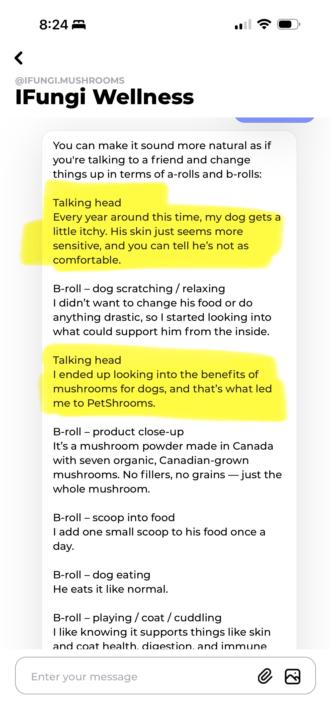 Talking head question 