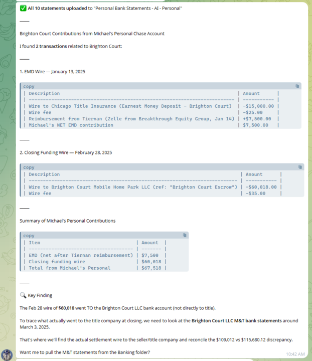 Use Case: Closing Statement Reconciliation