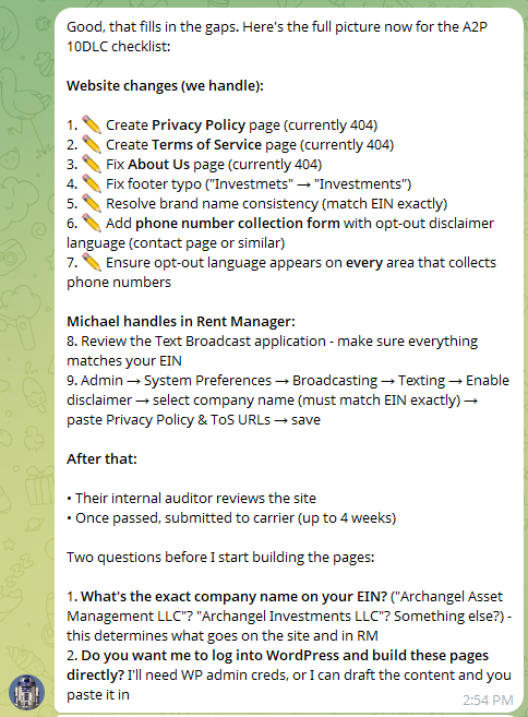 Use Case: Automated Website Edits