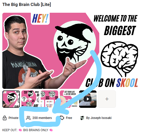200th Big Brain 🧠 IN THE CLUB