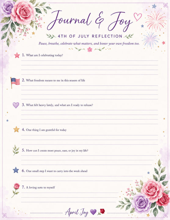 Journal & Joy: What I’m Carrying, What I’m Releasing ❤️🤍💙💜📖