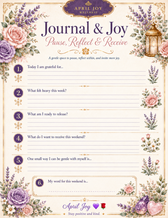 Saturday Journal & Joy: Pause, Reflect & Receive 🌿