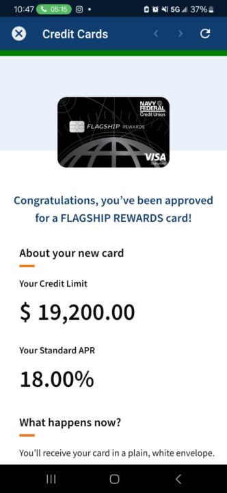 Approved for Flagship $19,200