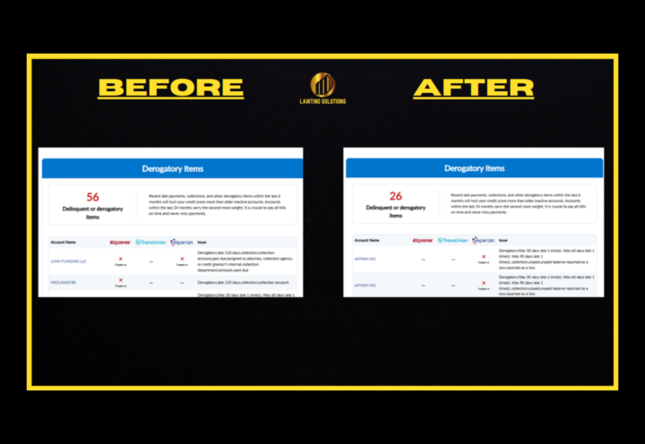 Removed Derogatory Items removed 