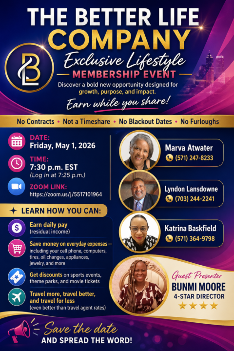 May 1, 2026 Zoom Presentation at 7:30 p.m. EST