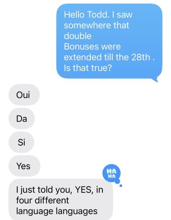 Doubles have been extended AGAIN