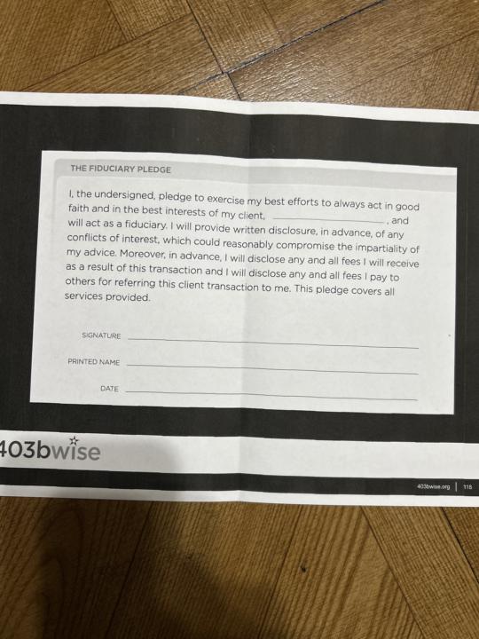 The Fiduciary Pledge