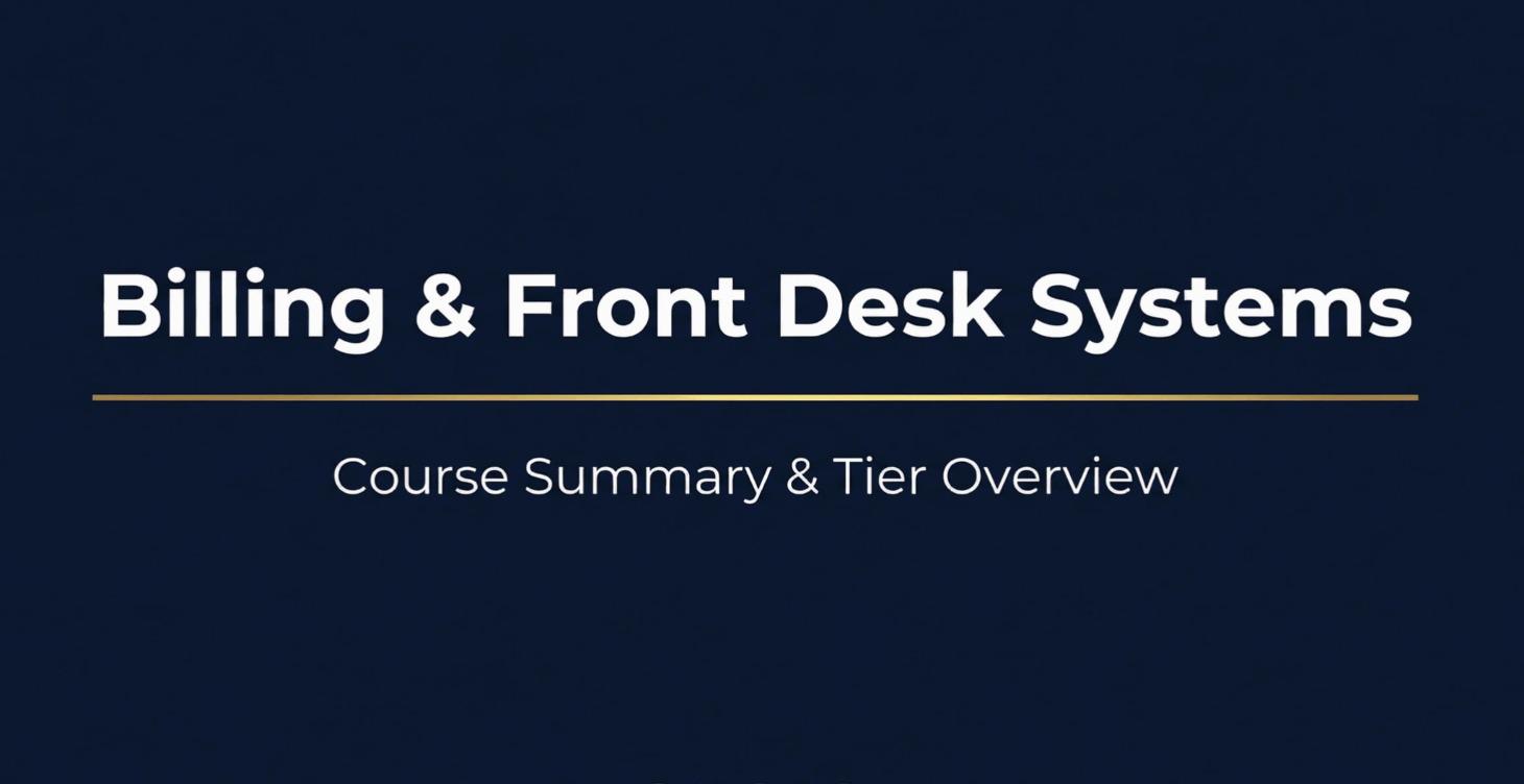 Course & Tier Overview