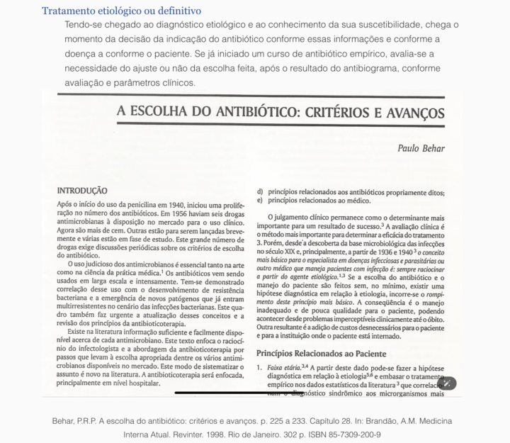 A escolha do anti-infeccioso passo a passo