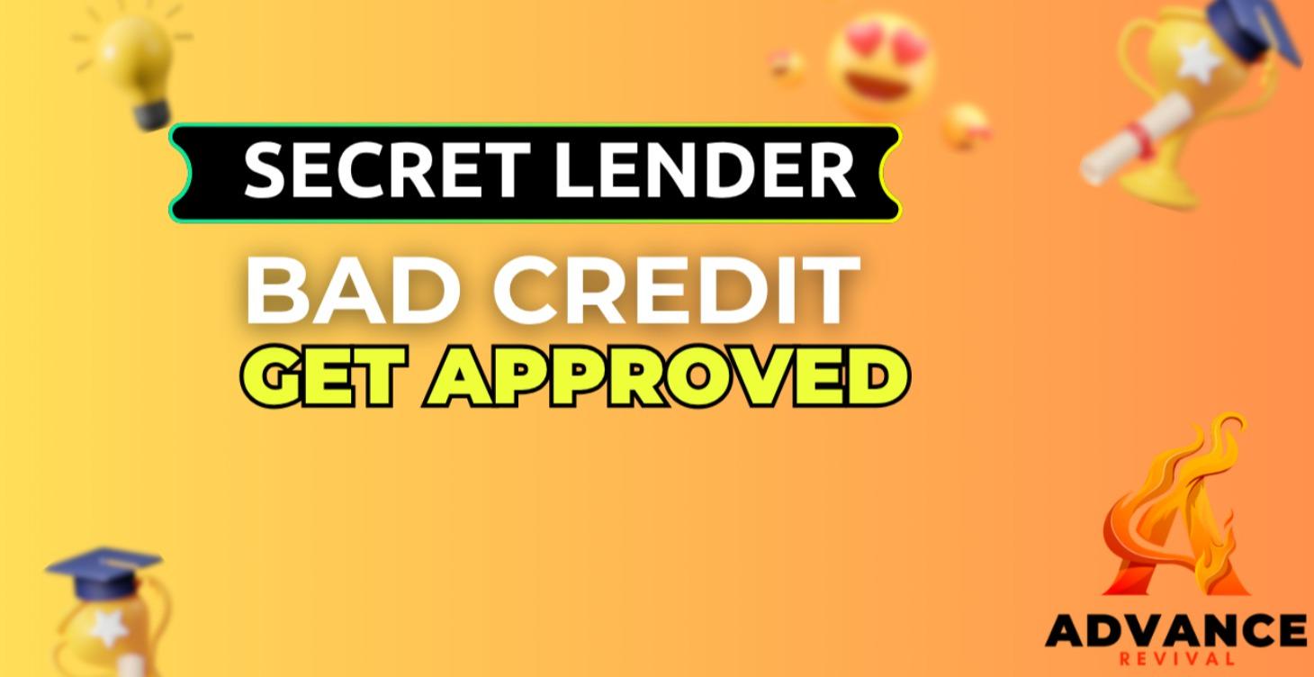 SECRET LENDER LIST - bad credit? Get approved