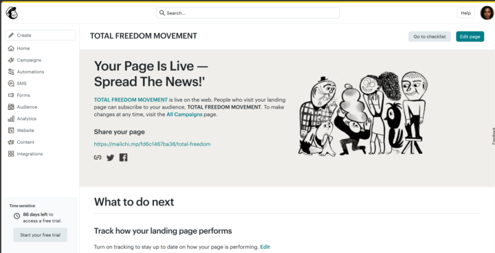 I created the Free MailChimp version