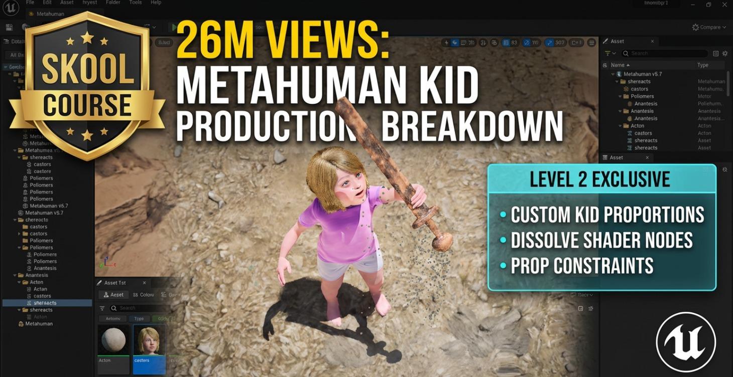 [26M VIEWS] Metahuman Kid & Shader Breakdown