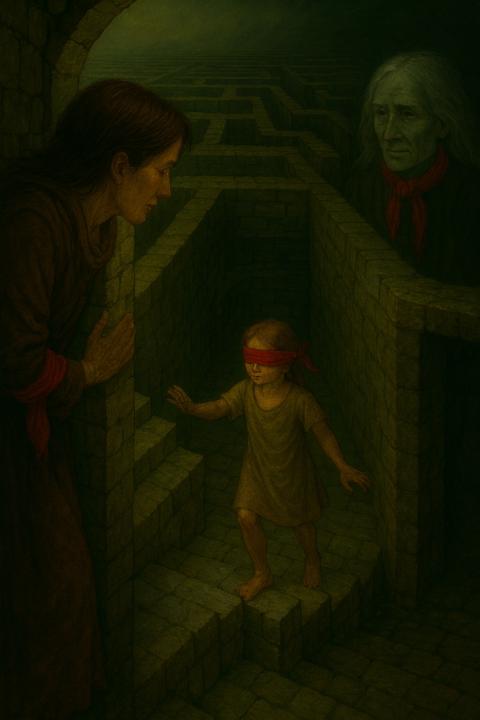 A Linear Maze of distorted times