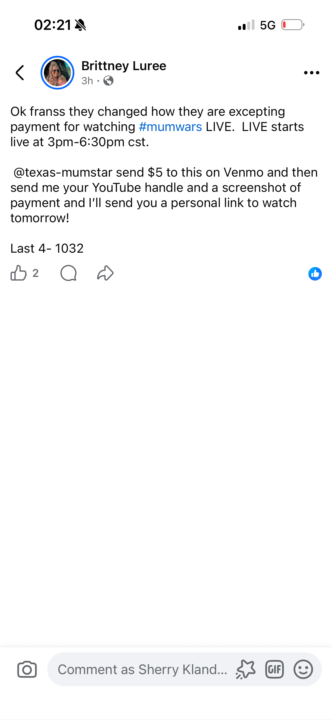 Mum Wars is happening today!!!!