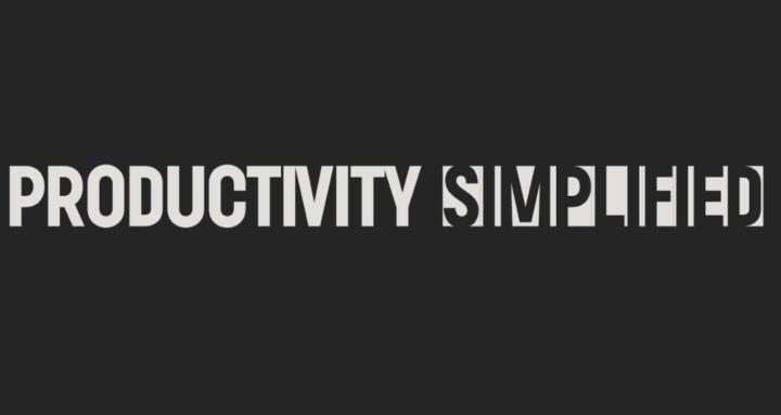 Productivity Simplified