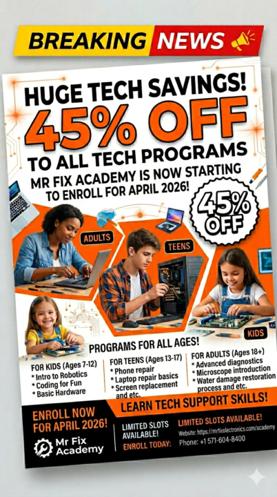 Enrollment is LIVE: Get 45% OFF at Mr Fix Academy!