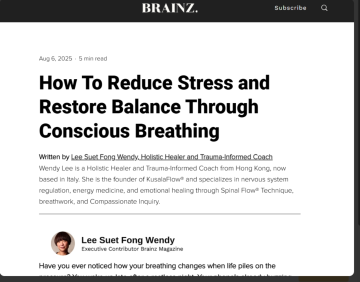 🌬️ How To Reduce Stress and Restore Balance Through Conscious Breathing