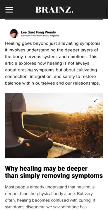 My Latest Article: Healing, Energy & Human Connection
