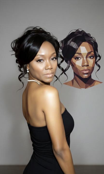 My geometric polygon-style artistic reinterpretation of me. 