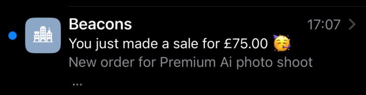 First AI photoshoot sale! ✨