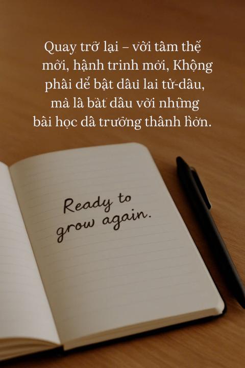Mình đã quay trở lại – và lần này với tâm thế khác!