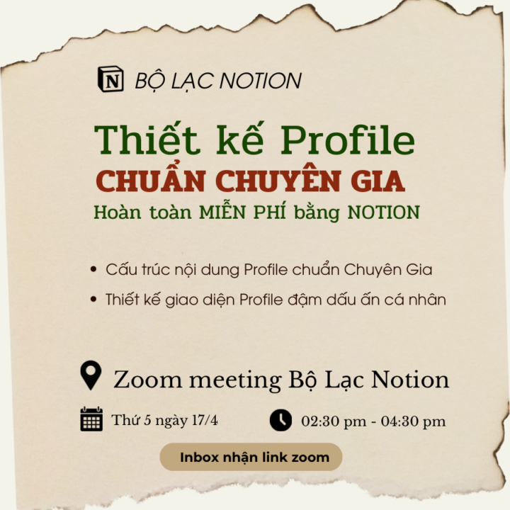 Nhờ Notion 101 tôi đã thiết kế Profile Chuẩn Chuyên Gia hoàn toàn miễn phí như thế nào? 