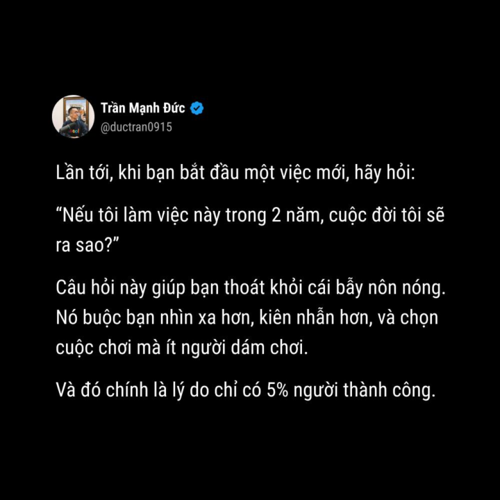 Bạn đang bắt đầu việc gì?
