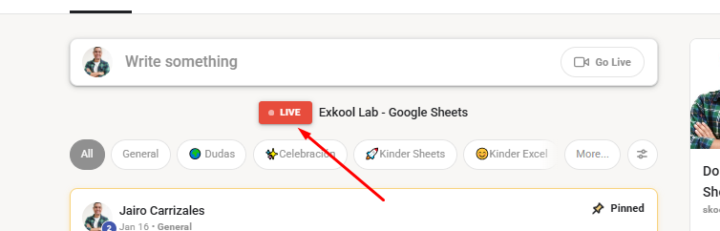 Por aqui.... estamos en vivo