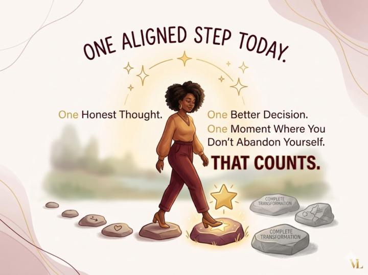 You don’t have to become the whole new version of yourself overnight.
