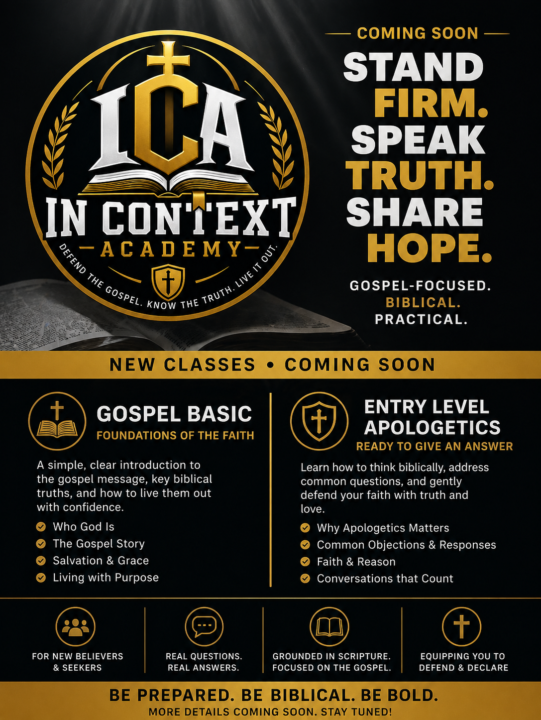 Coming Soon: In Context Academy Classes