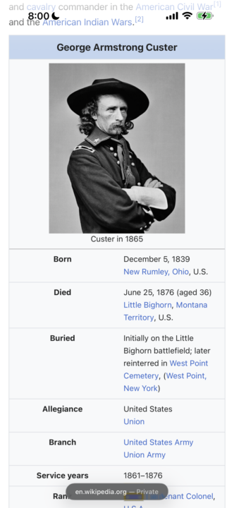 Custer’s last Stand or Indians Last Stand?