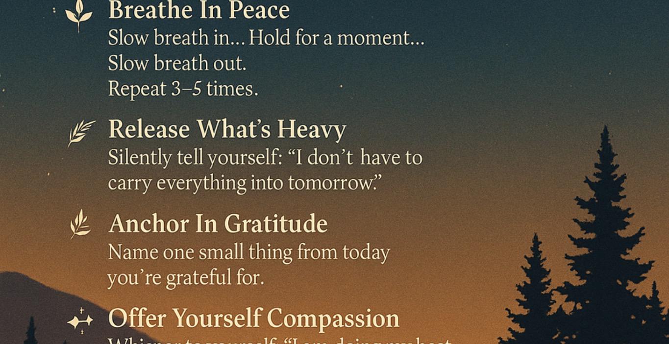 Evening Grounding Practice Settle, Soften, Release