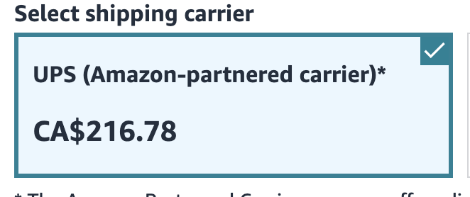 Ridiculous UPS Shipping Rate