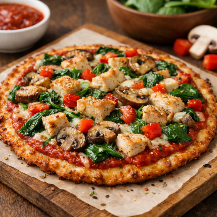 Simple Chicken Crust Pizza: