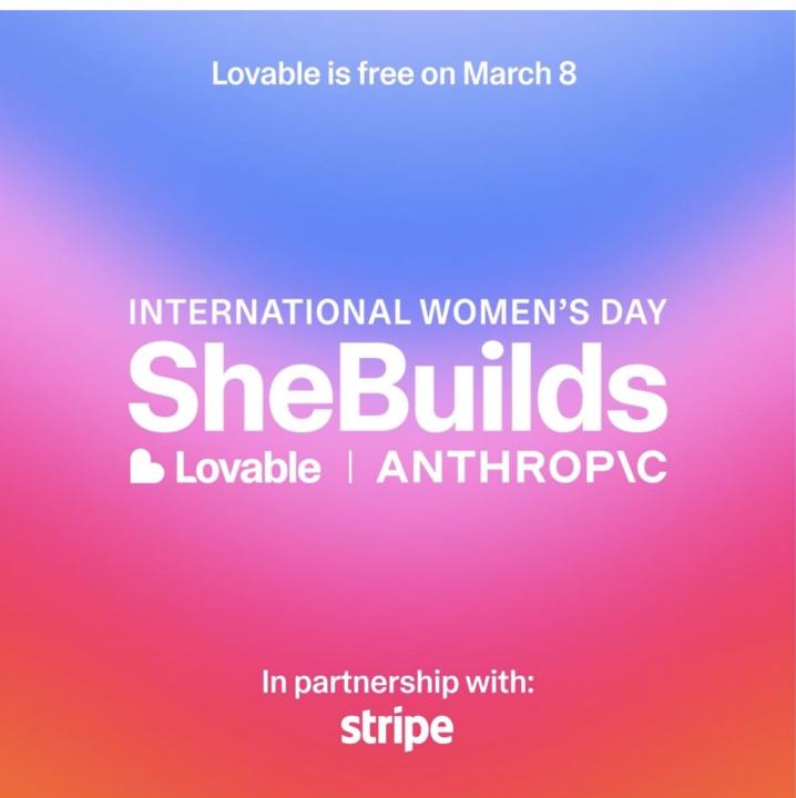 Lovable is free today (Mar 8)